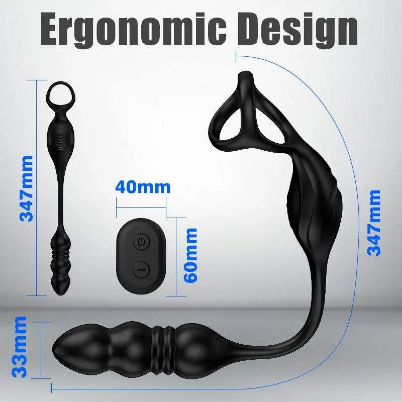 PM6: Thrusting & Vibrating Prostate Massager with 100% Wearable & Remote Control