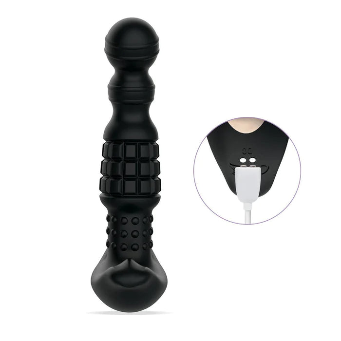 PM7 12 Frequency Remote Controlled Vibrating Anal Beads Prostate Massager