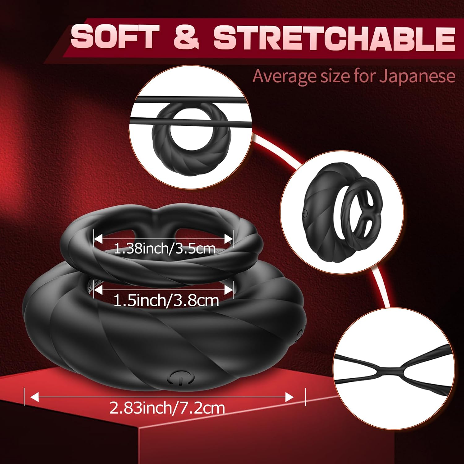 PR17: Vibrating Penis Ring Sex Toy for Men — 10 Vibration Modes to Help You Last Longer