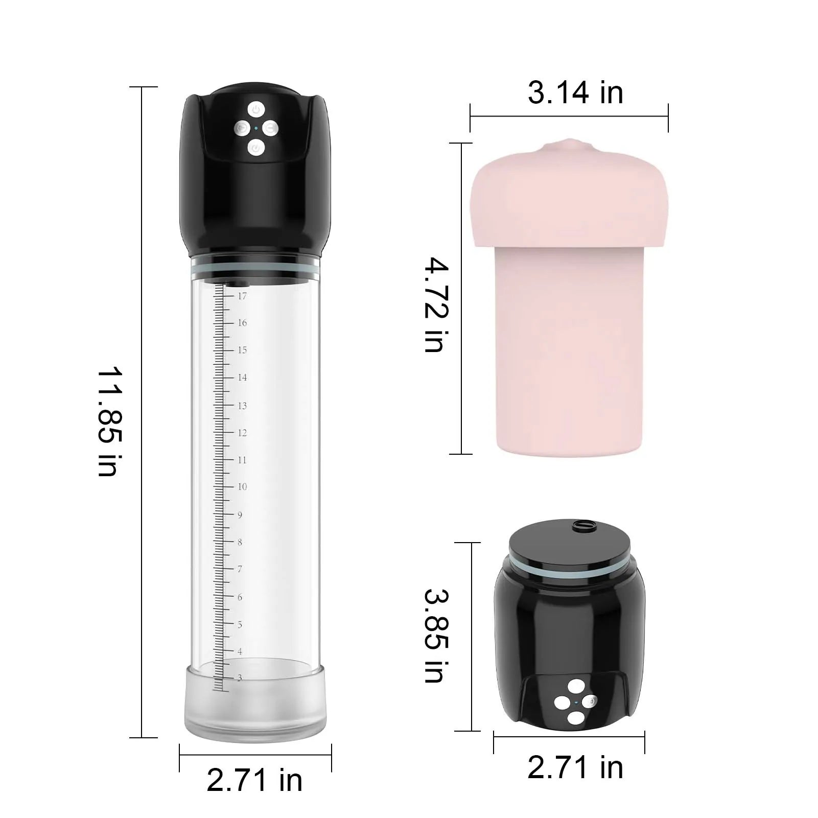 XP7: Multi-Function Penis Pump & Masturbator with 6-Level Suction and 3D Sleeve