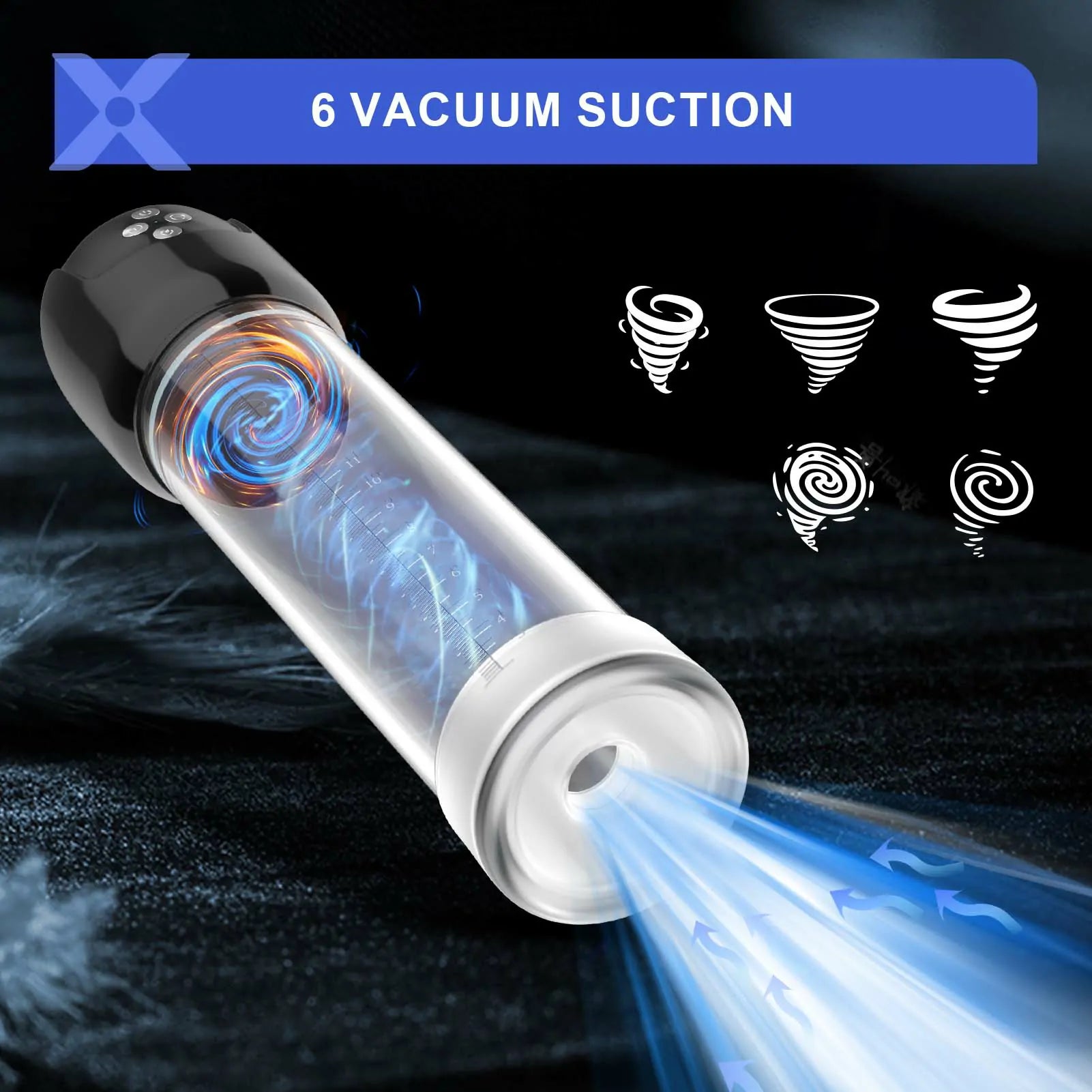 XP7: Multi-Function Penis Pump & Masturbator with 6-Level Suction and 3D Sleeve