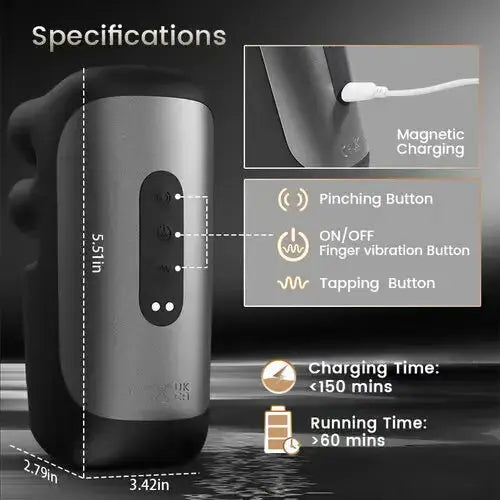 XG21: Automatic 10 Finger Pinchin & Tapping for Massage Therapy Male Vibratore - Masturbatorhub