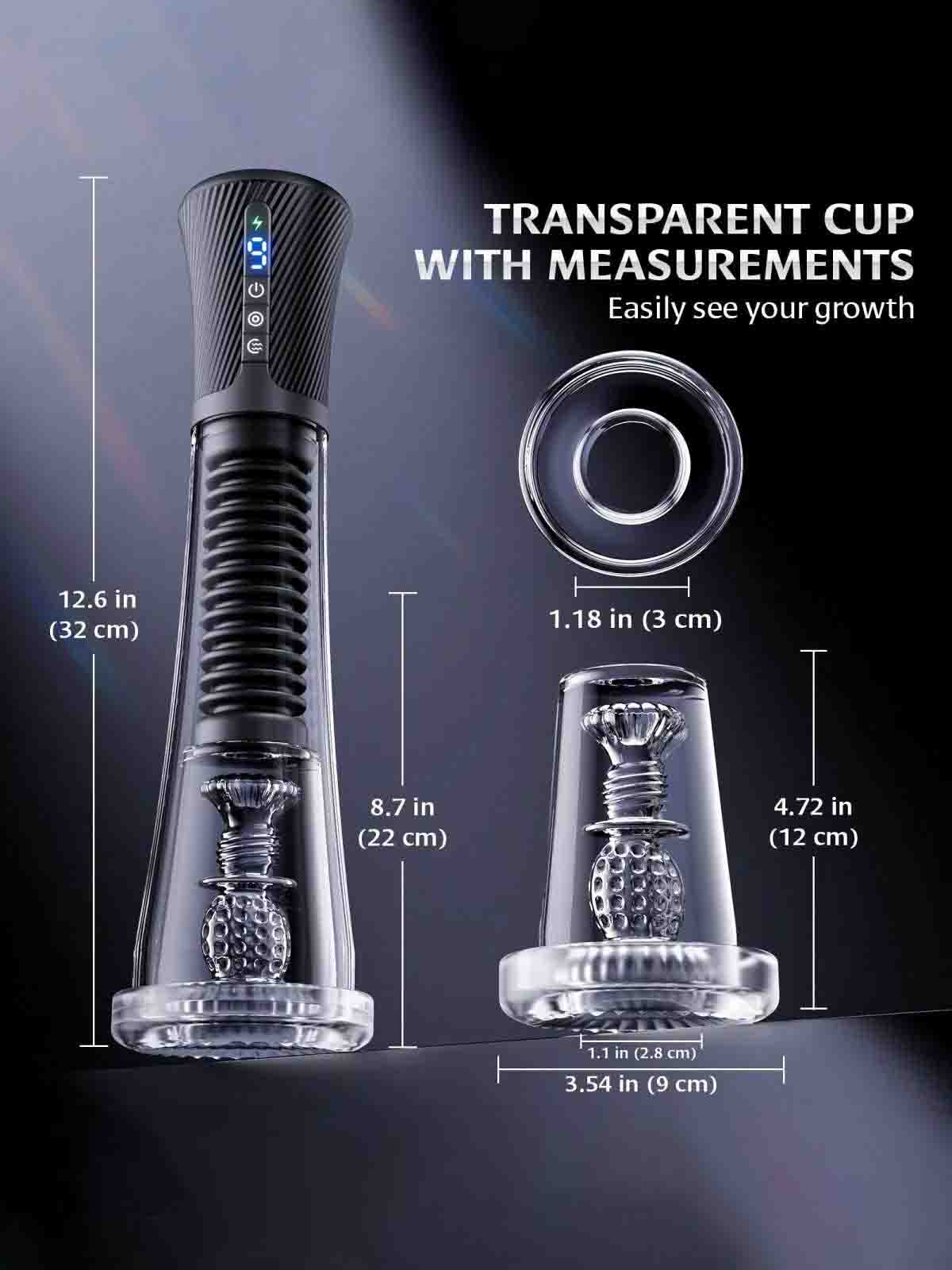 XP9 Thrusting Penis Pump 3 in 1 with Vibration Suction Glans Training and Dual Sleeves