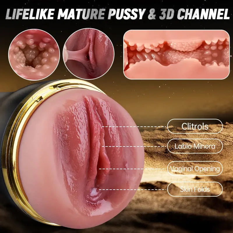 Pocket Best Deep Throat Male Stroker with 10 Vibrating & Sucking Modes