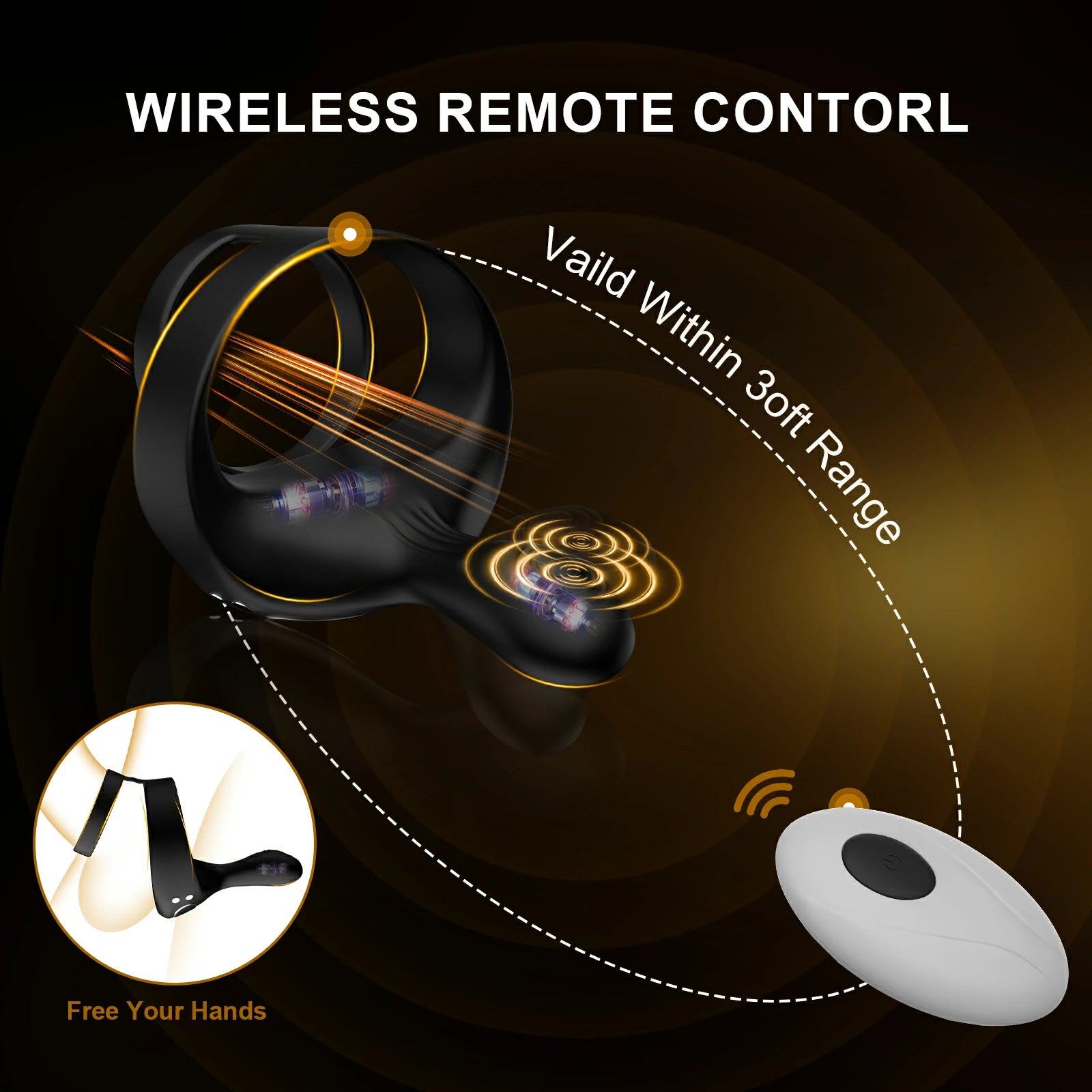 Premium Dick Ring Remote Vibrating Soft Fit Modern Design MT-PR6