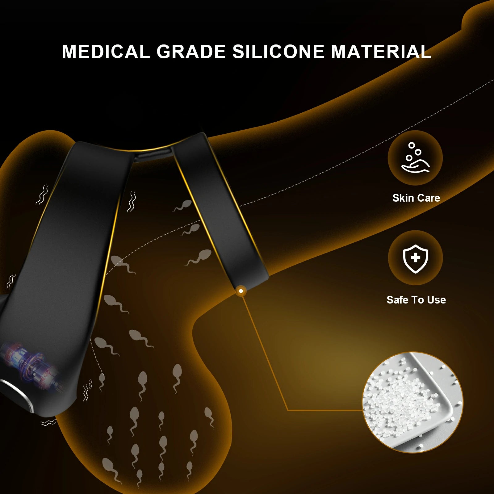 Premium Dick Ring Remote Vibrating Soft Fit Modern Design MT-PR6