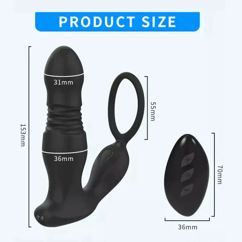 PM5 7 Modes Prostate Massager Vibrating Thrusting Wireless Remote Control