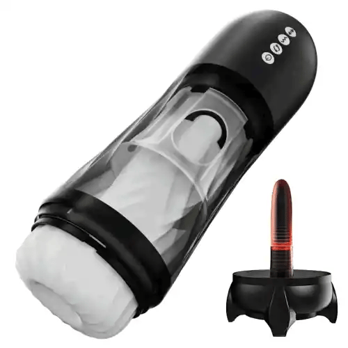 Quiet Thrusting Masturbator 3 Rotating 5 Thrusting 5 Vibrating Heating Male Stroker