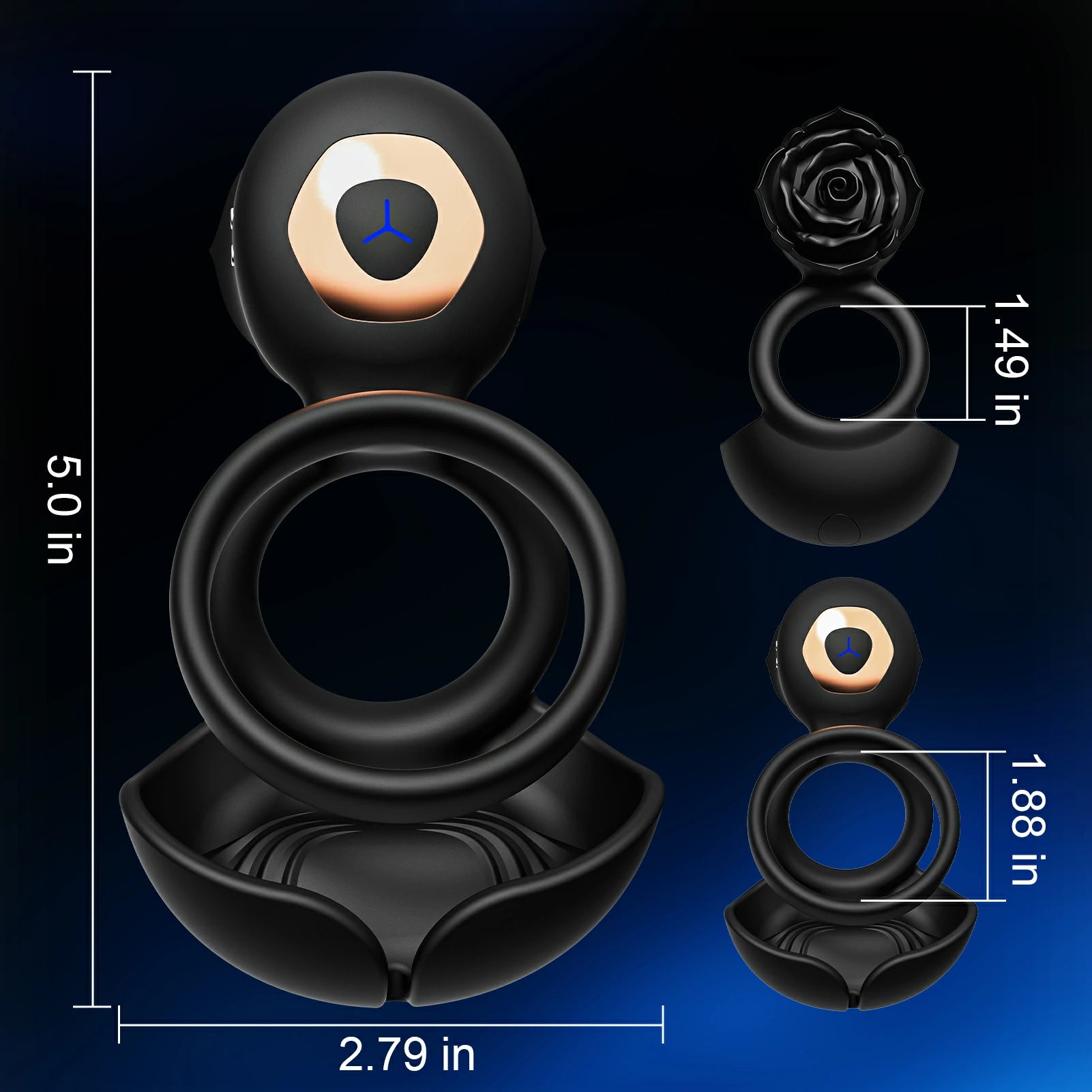 Remote Control Cock Ring Quiet Vibration Soft Skin Feel MT-PR5