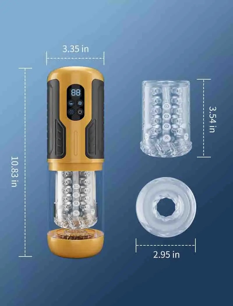 XR16: Blowjob Simulators with 3 Thrusting, Rotating & 7 Vibration Modes, Tongue Design Masturbatorhub