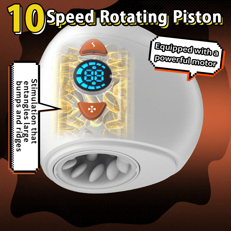 XR3 Egg Masturbator with 10-Speed Rotation and Testicle Massage