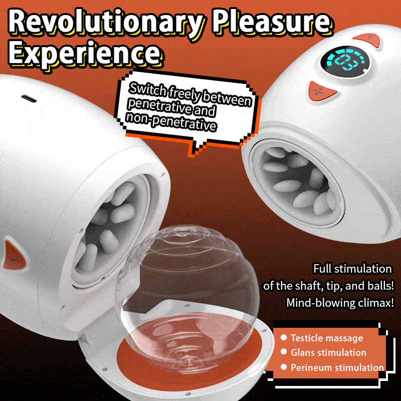 XR3 Egg Masturbator with 10-Speed Rotation and Testicle Massage