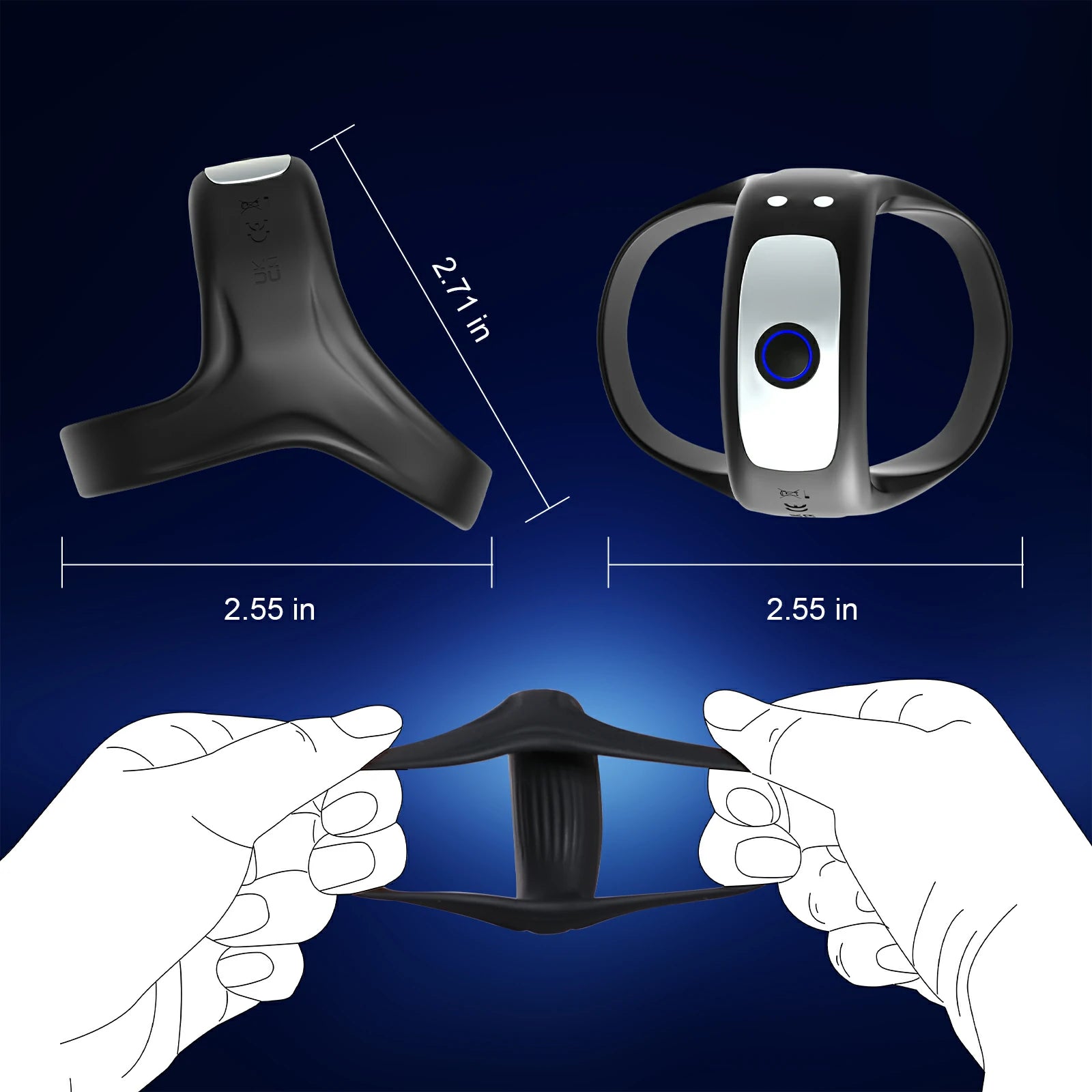 Vibrating Penis Ring Small Size Big Sensation Silicone Safe Waterproof MT-PR7