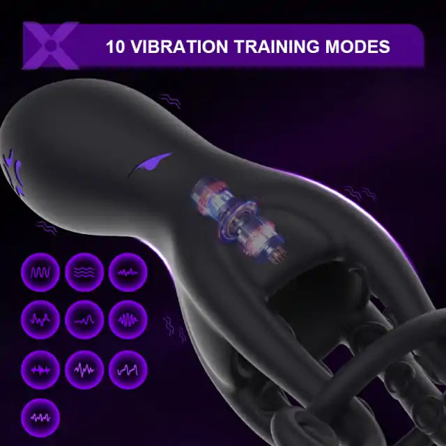 XG11 2 In 1 Male Vibrator & Cock Ring 10 Vibration Training Modes
