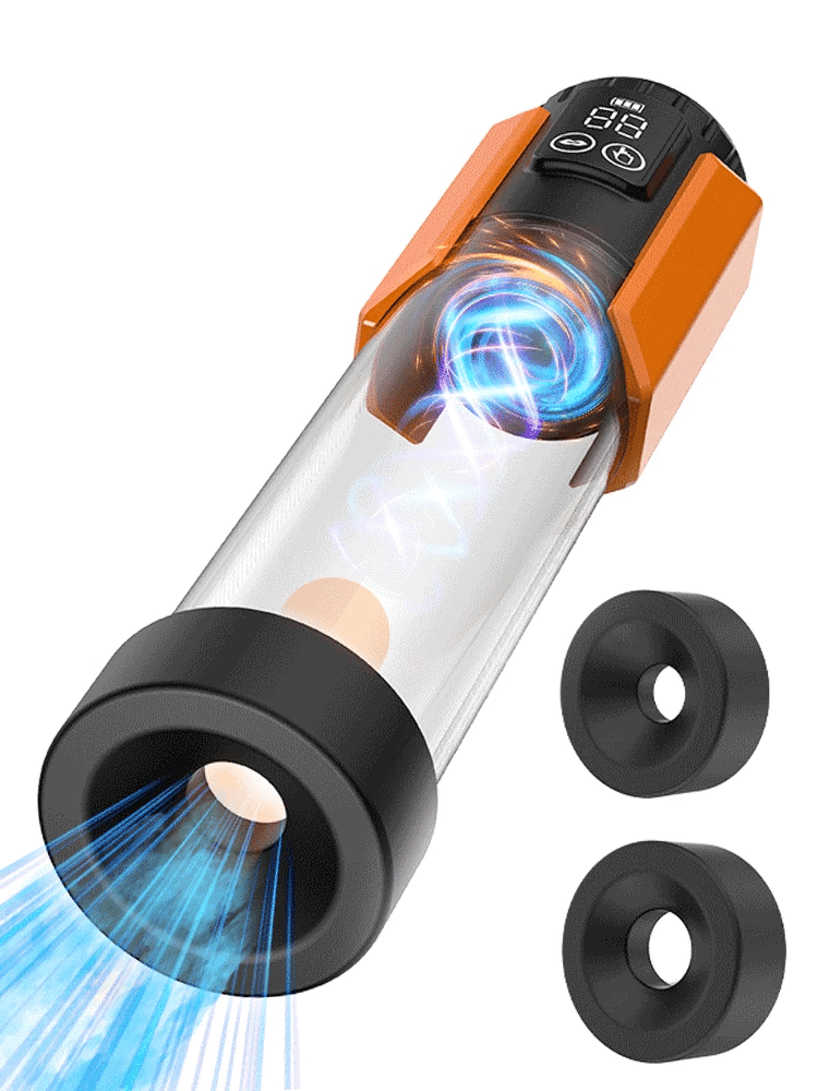 XP1 Electric Waterproof Penis Pump with 5 Suction Levels for Size Growth and Hot Cold Water Training