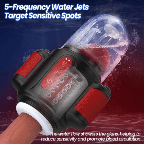 XR16: Hands Free Shower Stroker 10 Vibration 5 Rotation 5 Water Spray