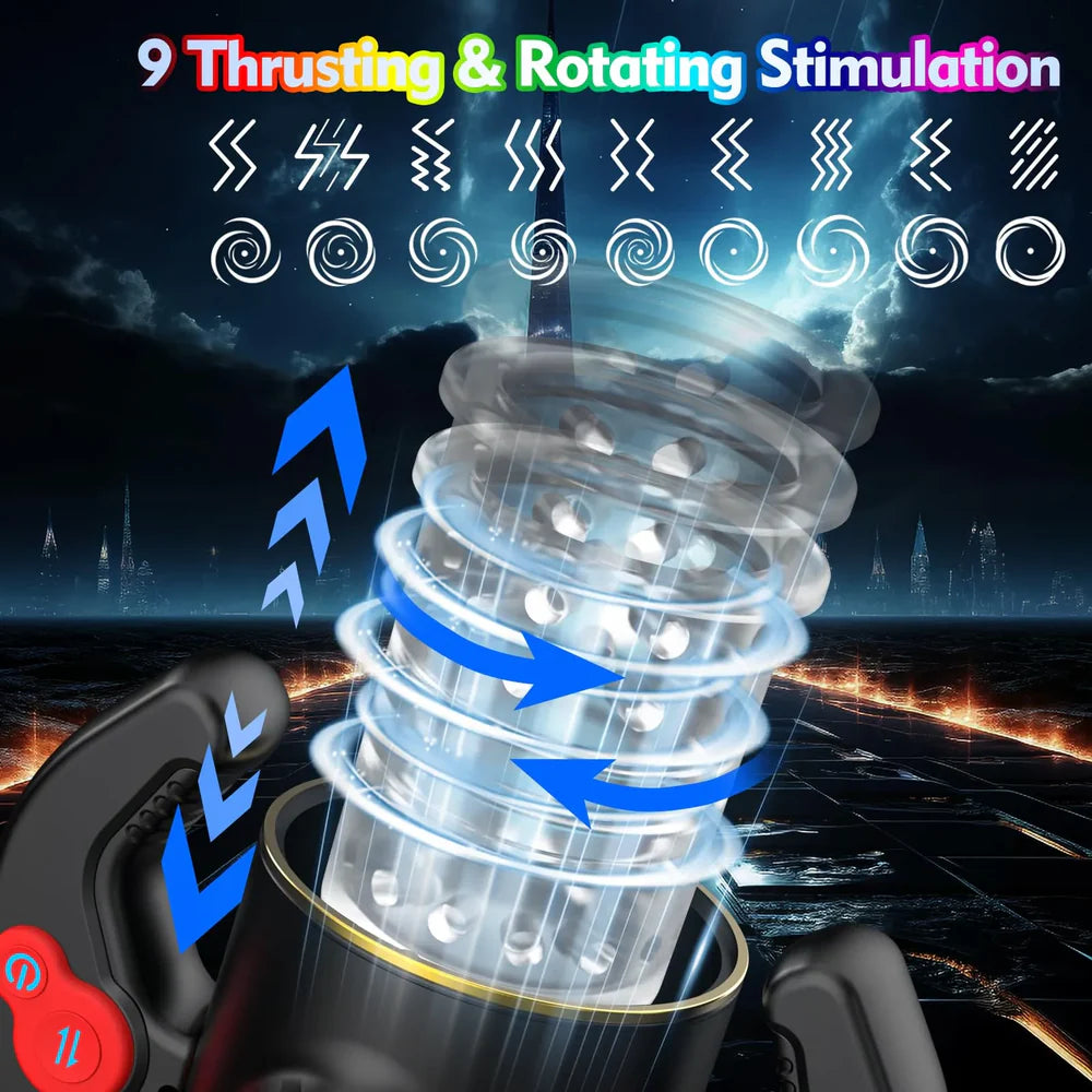 XR1 Blowjob Machine 9 Thrusting Rotating Sucking Handle Control