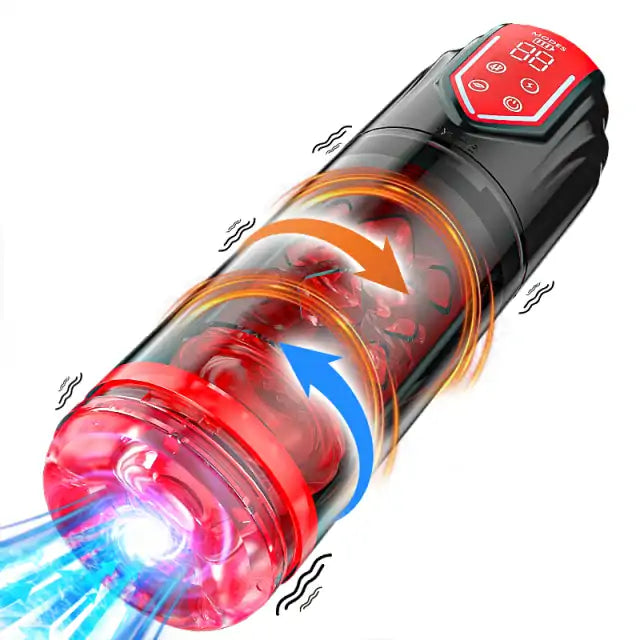 Fully Waterproof Sucting Masturbator with Tongue Licking and Rotation Function