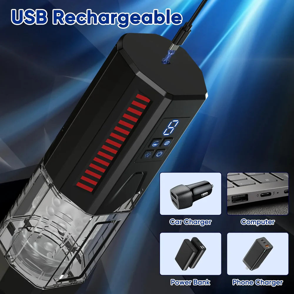 XR6 Blowjob Machine 7 Thrusting Rotating Vibrating 100% Waterproof with LCD Screen