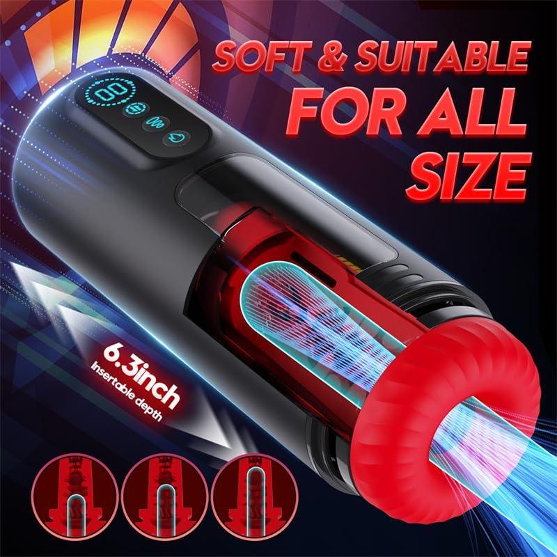 XS6Pro: Heated Masturbator with 9 Thrusting, Sucking, Vibration, Automatic Blowjob Masturbator