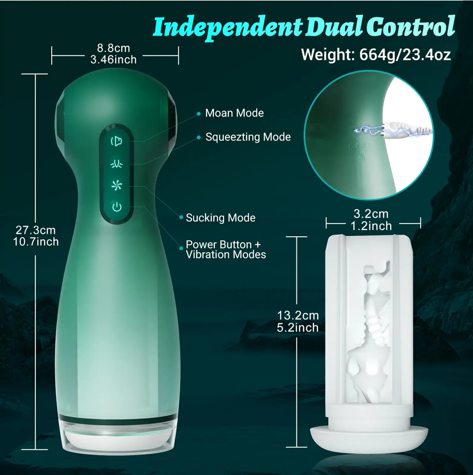 XS7 Automatic Masturbator with 6 Vibration Suction & Moan Modes
