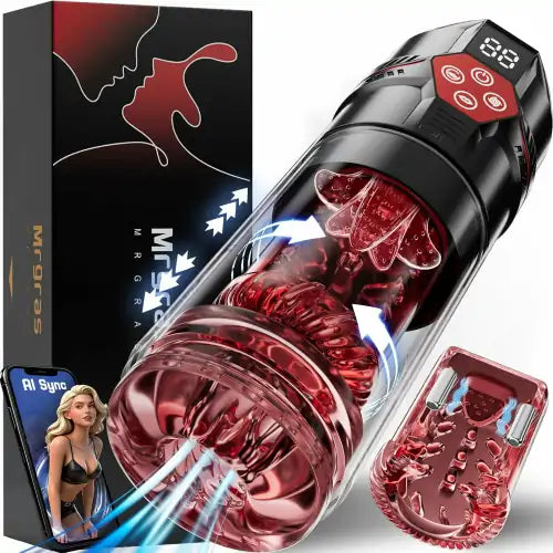 Blowjob Machine with 12 Suction & 7 Thrusting Modes for Intense Stimulation