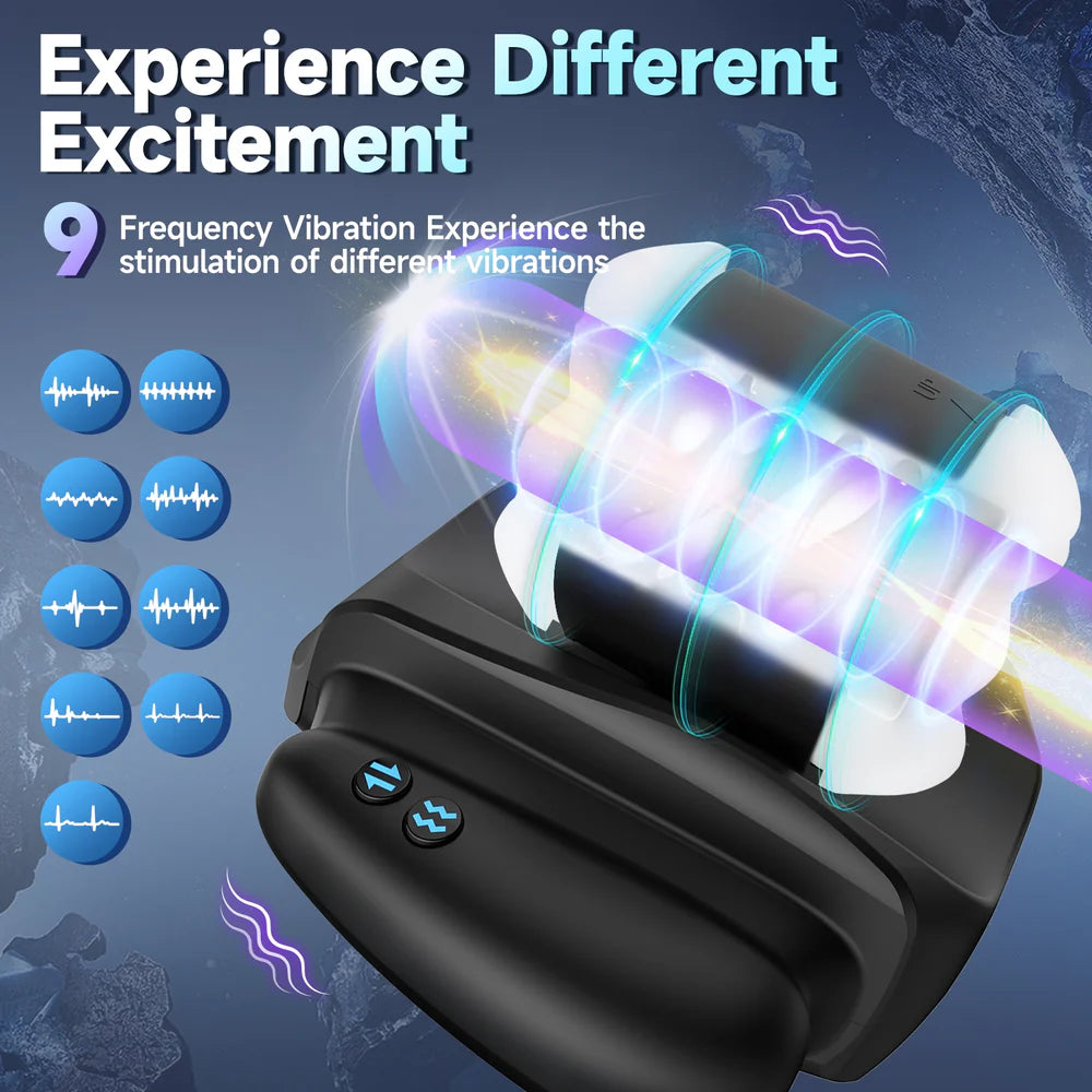 XT19 Mini Male Stroker 9 Vibrating 3 Thrusting with App Control