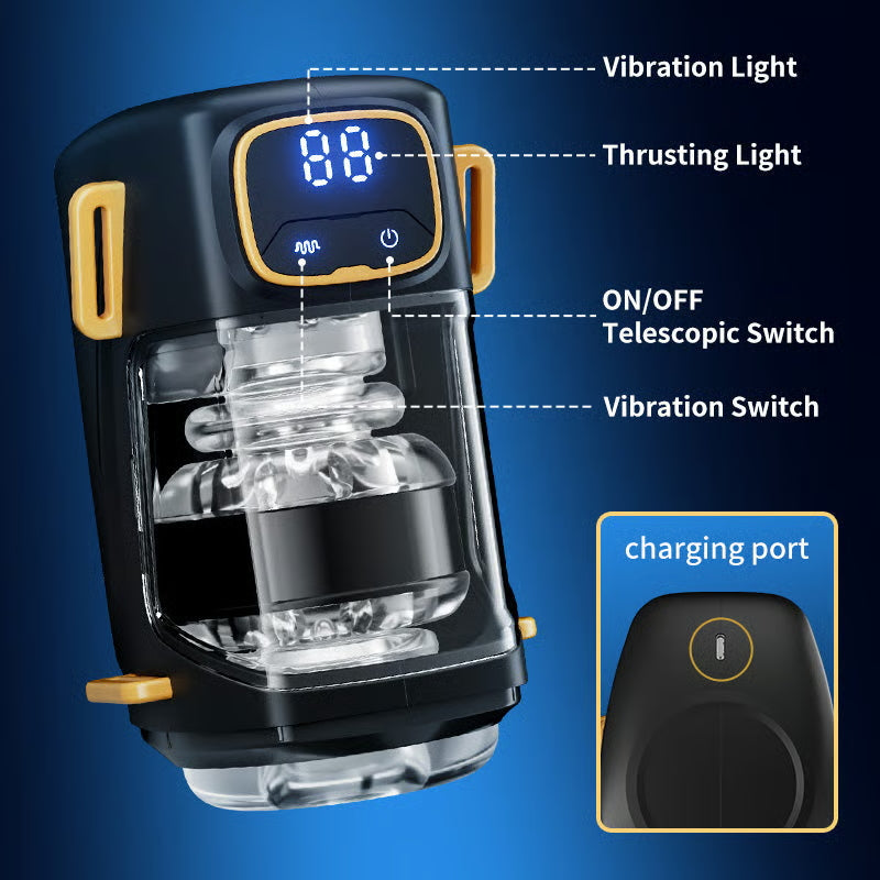 XT2 Hands Free Male Stroker with 9 Thrusting & Vibration