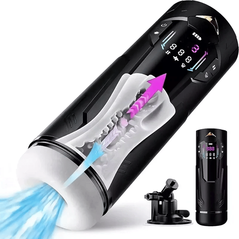 XT4: Smart Electric Masturbator with Hands-Free, Squeeze, Sucking, Piston, Vibration, and App Interaction Features