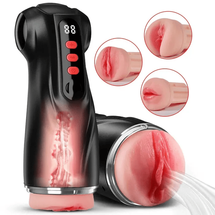 3-in-1 Smart App Pocket Masturbator (Suction & Vibration)