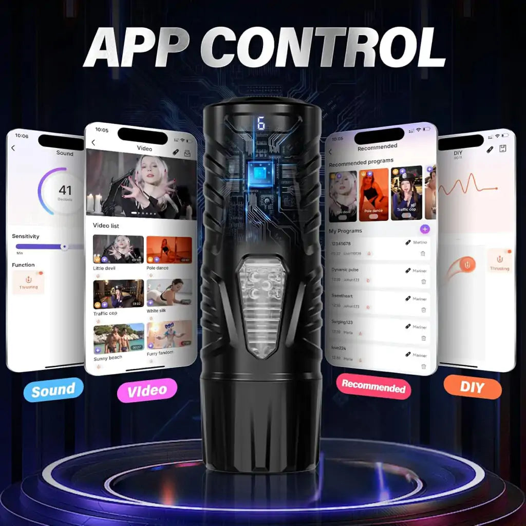 Xt34 Hands-Free Automatic Male Masturbator With 7 Thrusting & Vibration