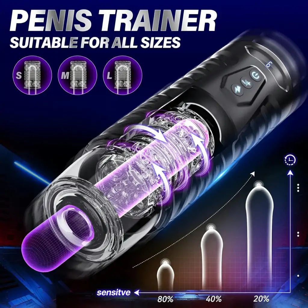 Xt34 Hands-Free Automatic Male Masturbator With 7 Thrusting & Vibration