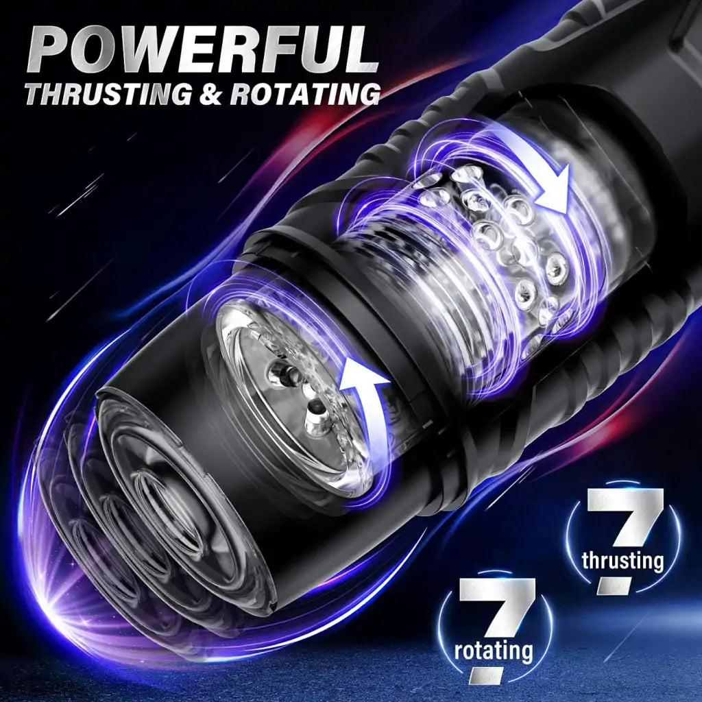Xt34 Hands-Free Automatic Male Masturbator With 7 Thrusting & Vibration