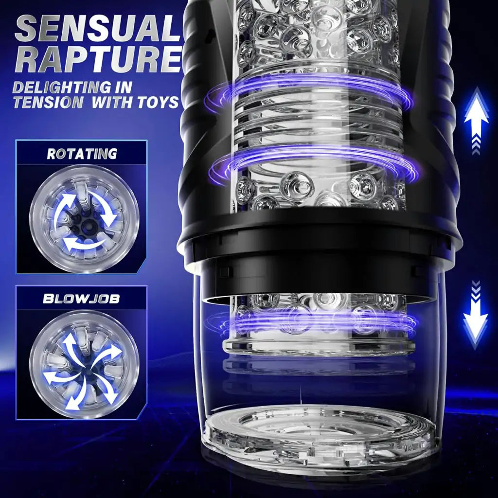 Xt34 Hands-Free Automatic Male Masturbator With 7 Thrusting & Vibration