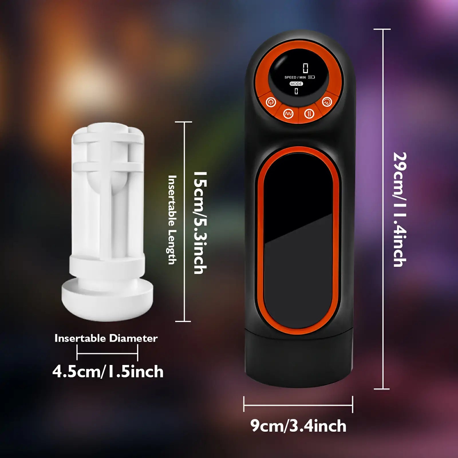3 in 1Thrusting &Sucking &Vibrating Male Stroker Hands-free Masturbation