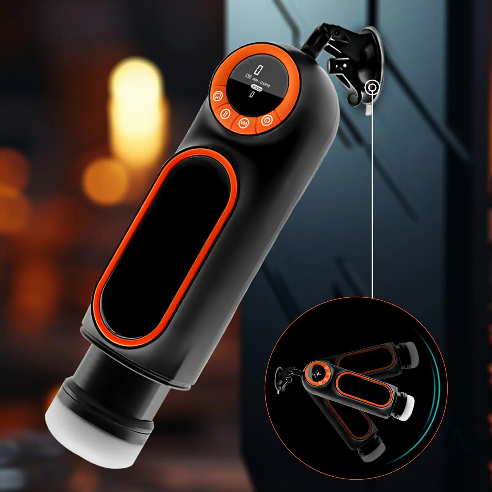3 in 1Thrusting &Sucking &Vibrating Male Stroker Hands-free Masturbation