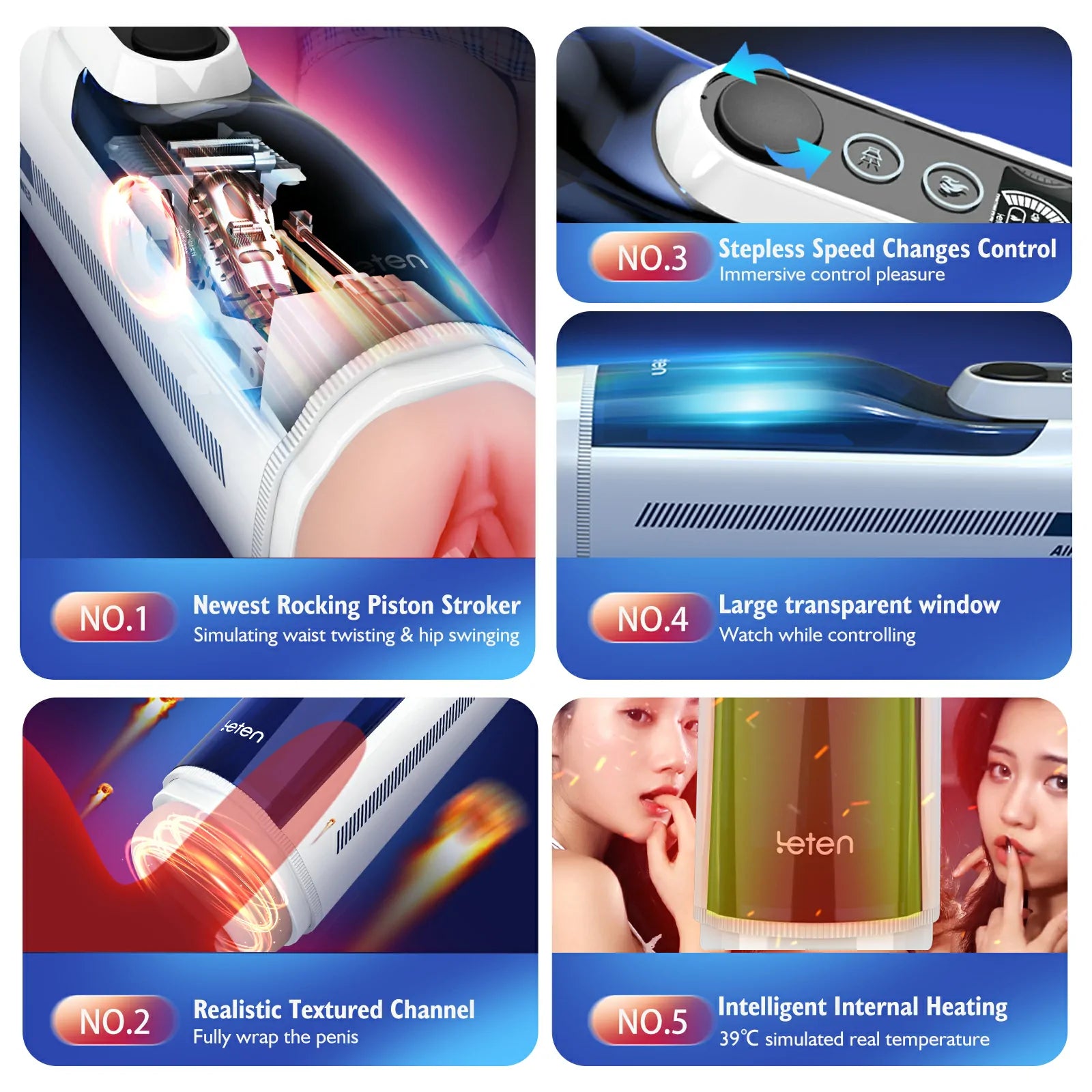 Xt9plus Best Male Masturabtor Up To 370 Strokes/Min 10thrusting & Rockin