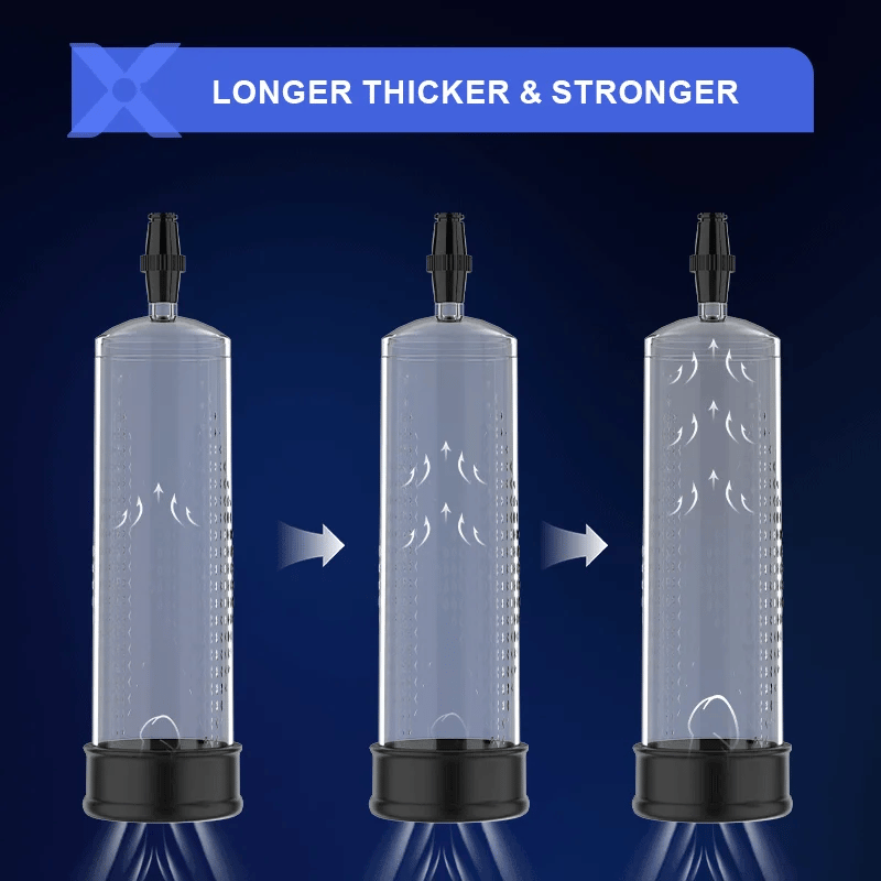 XP3 Manual Air Vacuum Penis Pump with Deep Insertion and Precision Scale for Natural Erection Training