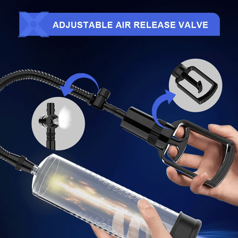 XP3 Manual Air Vacuum Penis Pump with Deep Insertion and Precision Scale for Natural Erection Training