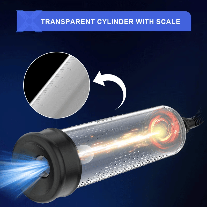 XP3 Manual Air Vacuum Penis Pump with Deep Insertion and Precision Scale for Natural Erection Training