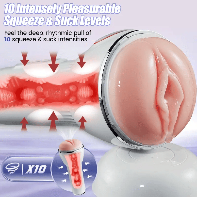 High-End Male Blowjob Machine 3d Realistic Sleeves 10 Vibrating