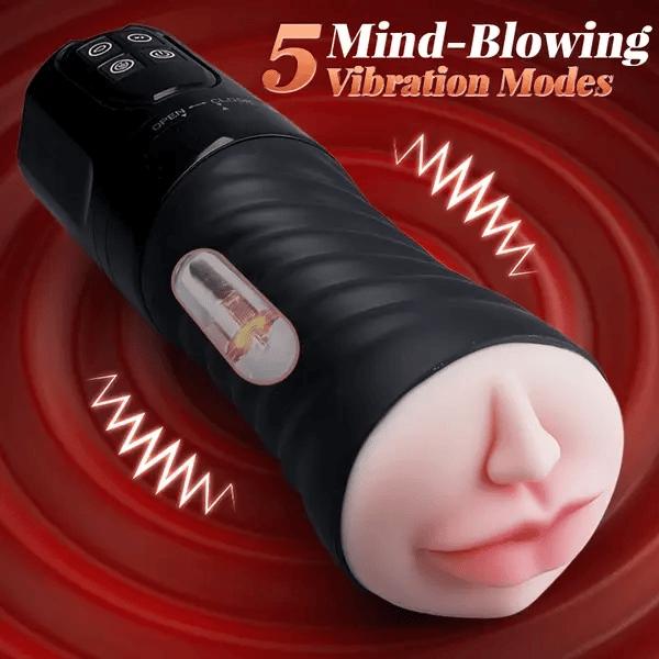 XV5 Realistic Mouth Masturbator 5 Vibrating & Sucking top male masturbators