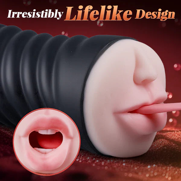 XV5 Realistic Mouth Masturbator 5 Vibrating & Sucking top male masturbators