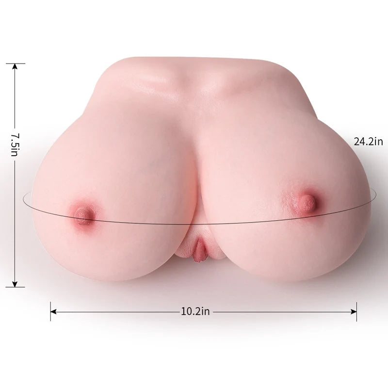 Luna: 7.7lb Silicone Breast & Pussy Masturbator with Gel-Filled Breasts