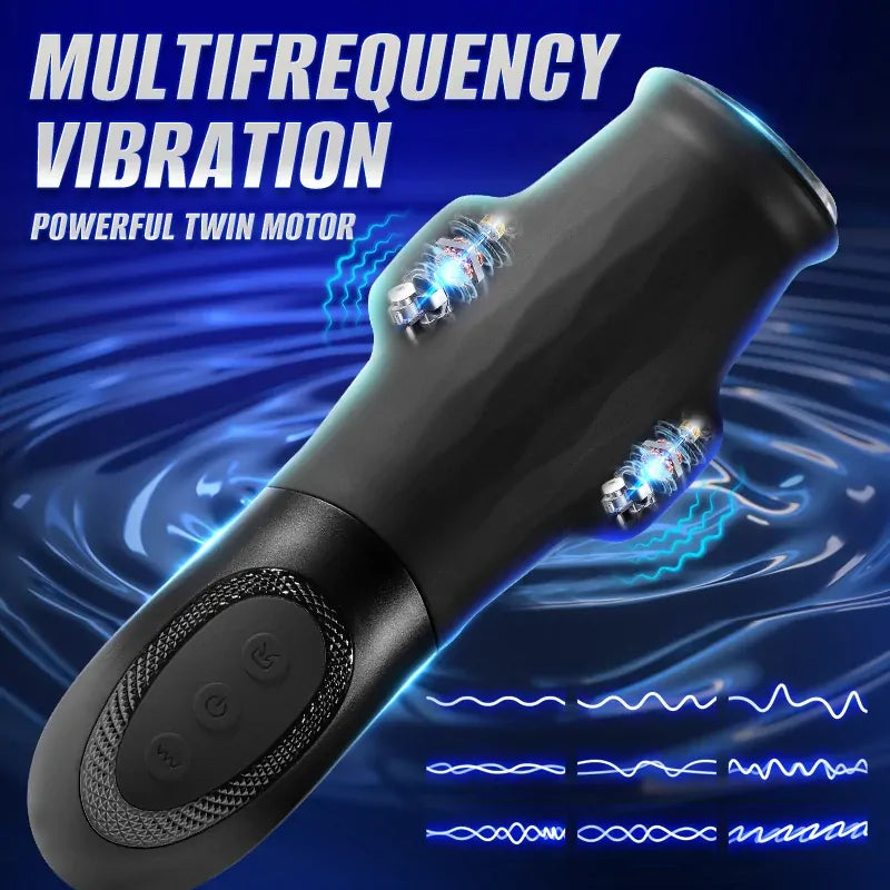 XS3: Small Penis Masturbator with 5 Suction & 9 Vibration Modes, Snug Narrow Canal