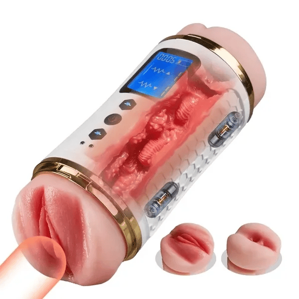 XV12: Through-Hole Gay Masturbator with 10 Vibration Modes and IPX7 Waterproofing
