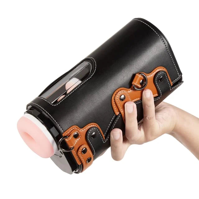 XT2-Pro: Wearable Hands-Free Thrusting Stroker with Leather Harness & 10 Modes