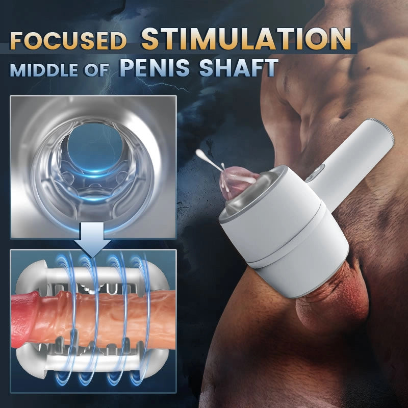 3-Frequency Telescoping Hand-held Automatic Penis Stroker