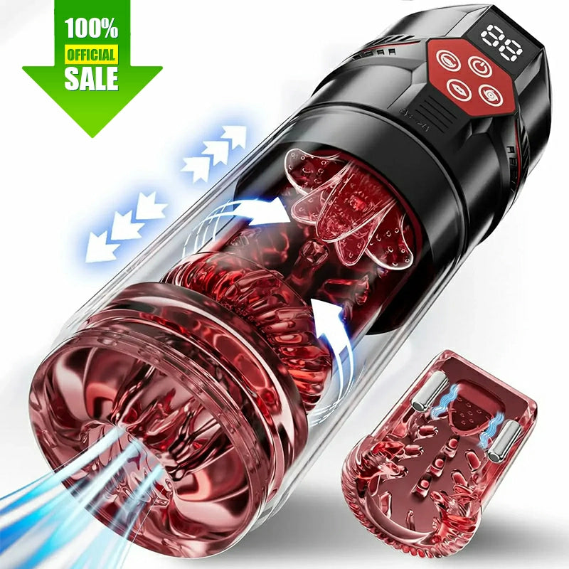 XS8 Best Male Masturbator Penis Pump with 12 Sucking & 7 Thrusting Modes