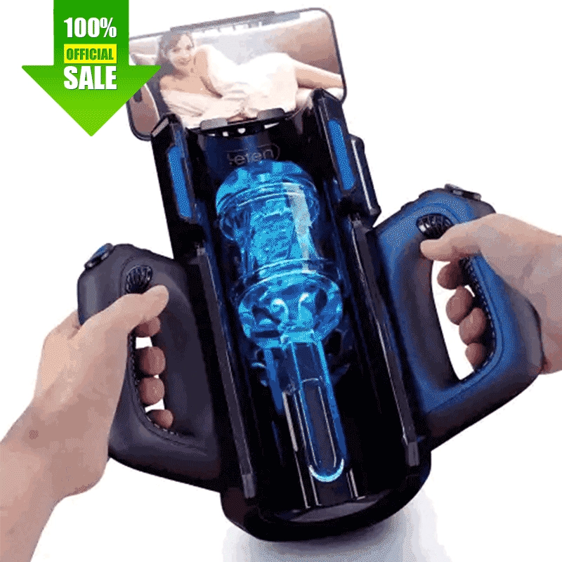 Powerful Thrusting Masturbator Adjustable Depth & Dual Handles for Maximum Pleasure